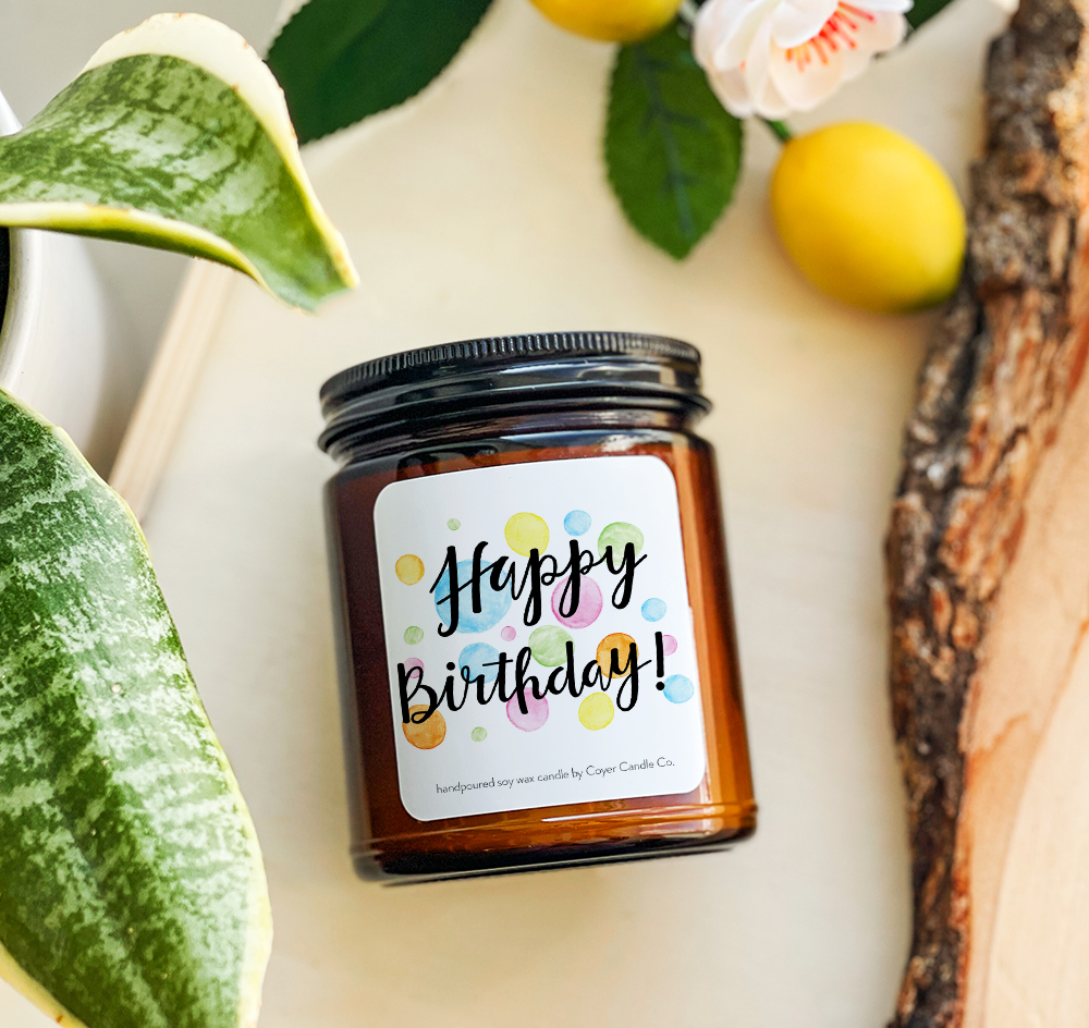 Coyer Candle Co. - Wholesale Jar/Filled Candle - Happy Birthday | 9 oz Candles9