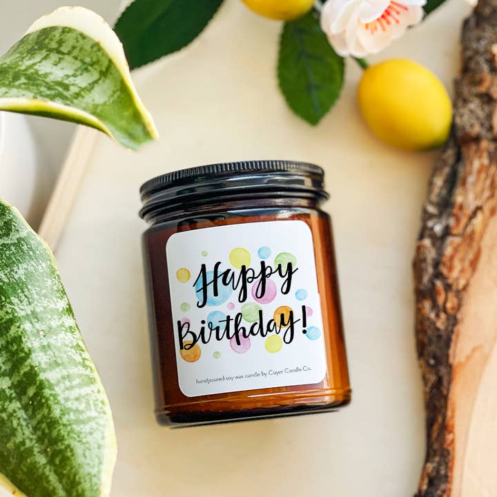 Coyer Candle Co. - Wholesale Jar/Filled Candle - Happy Birthday | 9 oz Candles9