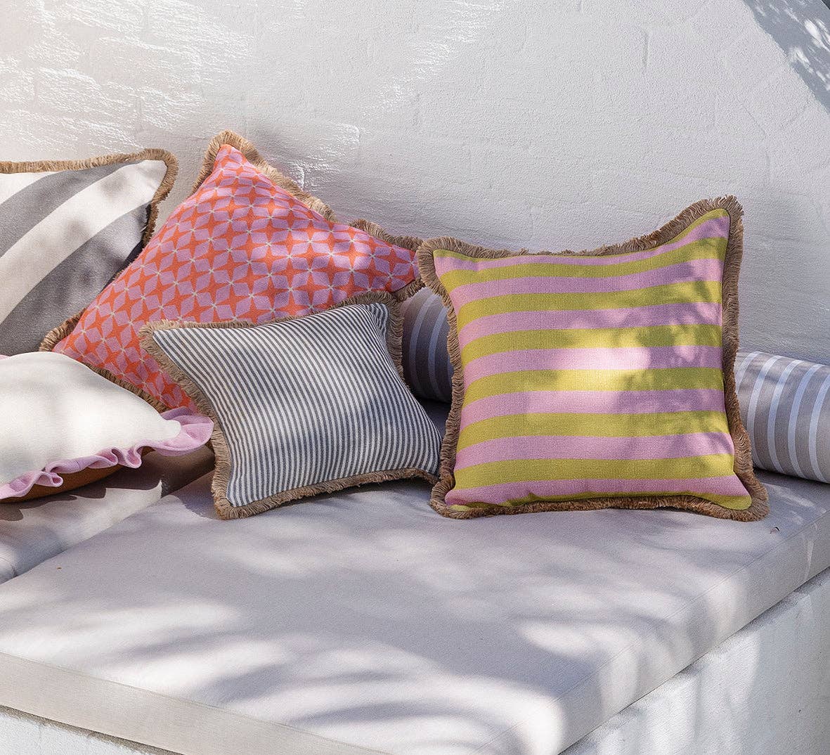 Oak & Ave - Wholesale Chair cushion - WHOLESALE Pinstripe Cushion - Cover Only1