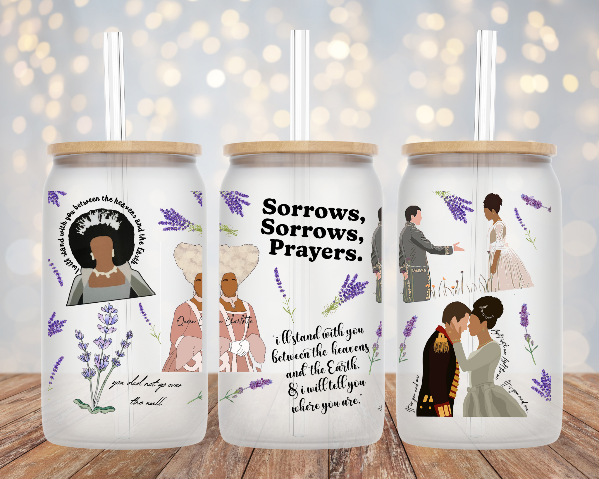 The Gift Genie LLC – wholesale Drinking glass/cup – Sorrows, Sorrows, Prayers - Glass Tumbler0