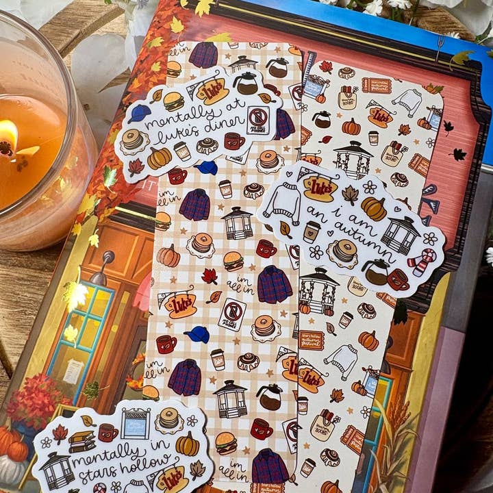 Awfullynerdy.co - Wholesale Bookmark - Gilmore Girls Autumn Dual-Sided Matte Cardstock Bookmark1