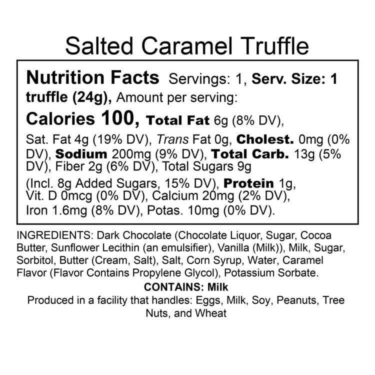 Maggie Lyon Chocolatiers - Wholesale Chocolate Covered Sweets - Salted Caramel Truffles    / 2.6lb. Case2