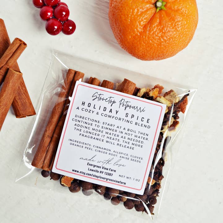 Evergreen View Farm - Wholesale Potpourri - Simmer Stovetop Potpourri Holiday Spice Fall Christmas Blend