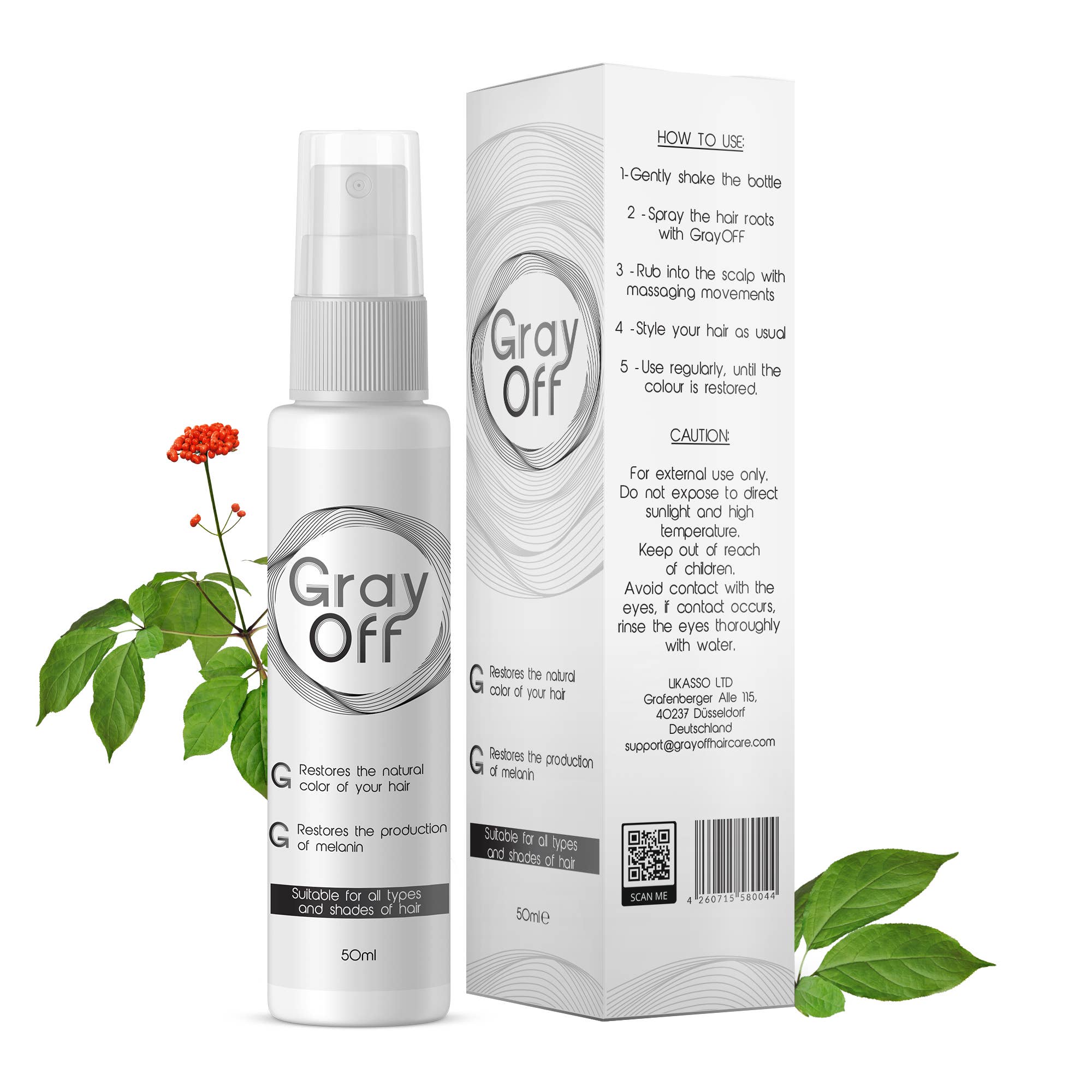 Likasso - Wholesale Hair Dye - GrayOFF Anti-Gray Hair Treatment | Rich Natural Hair Color6