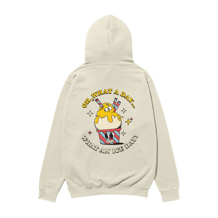 What an Ice Day Heavyweight Organic Hoodie Stone for wholesale by Weekend Concept