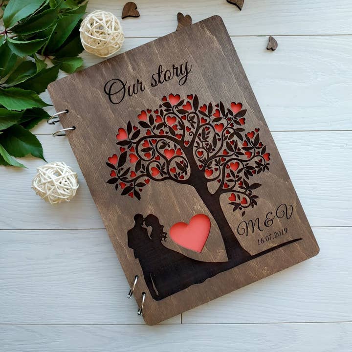 Cherish Deal - Wholesale Photo Album - Personalized Wooden Photo Album, Wedding Album, Valentine's Day Gift, Memory Gift Book for Him, Personalized Photo Book, Personalized Book