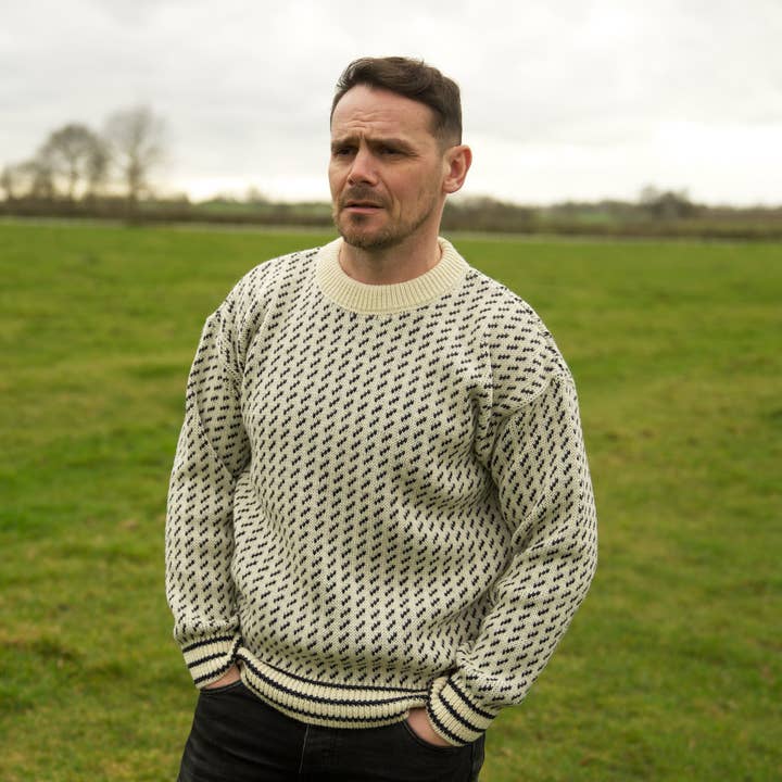 Mars Knitwear – wholesale Knitted jumper – unisex – British Wool Nordic 2.0 Jumper - Ecru