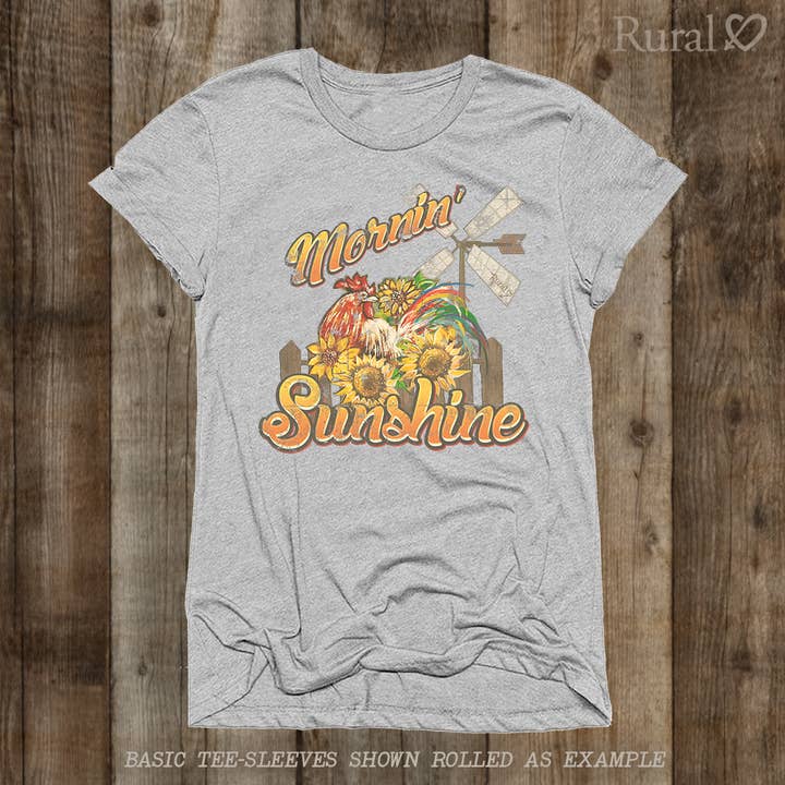 WW-2513-JS-MORNIN SUNSHINE- Soft Ladies Slim Fit Tee for wholesale by Rural Heart