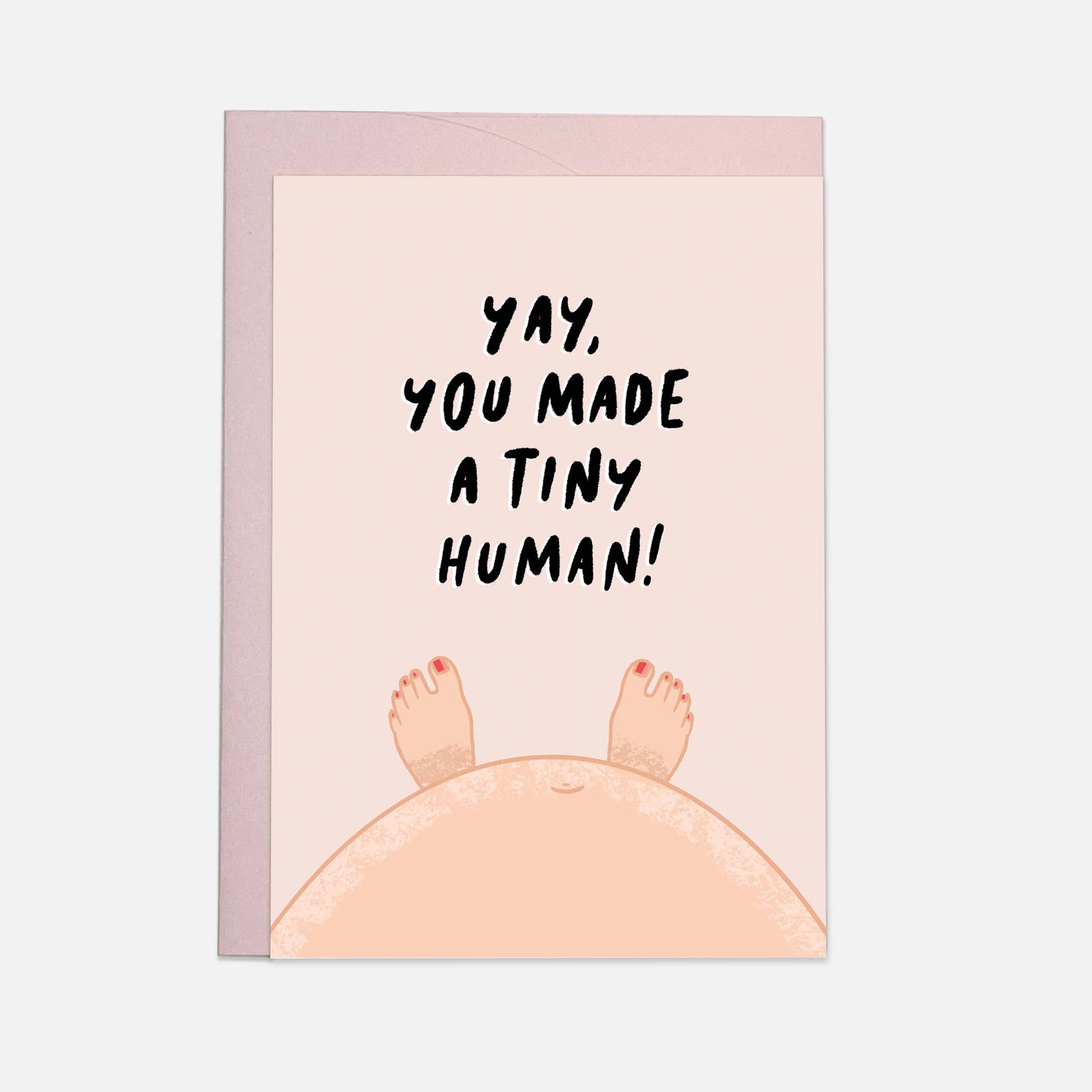 Kaart Blanche - Wholesale Babykaartje - Tiny human greeting card