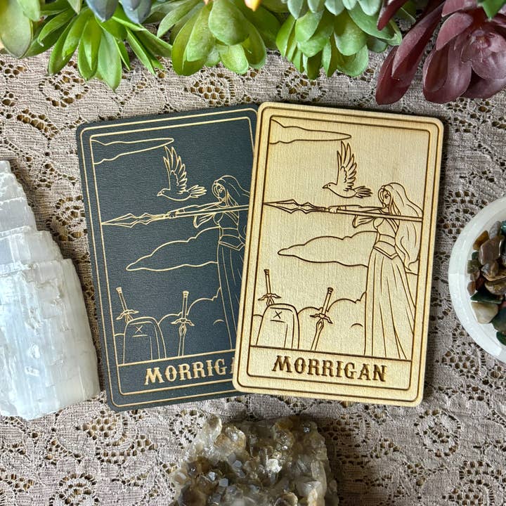 Morrigan Deity Card | Altar Decor | Wall Art | Shelf Leaner for wholesale by Kraftmir