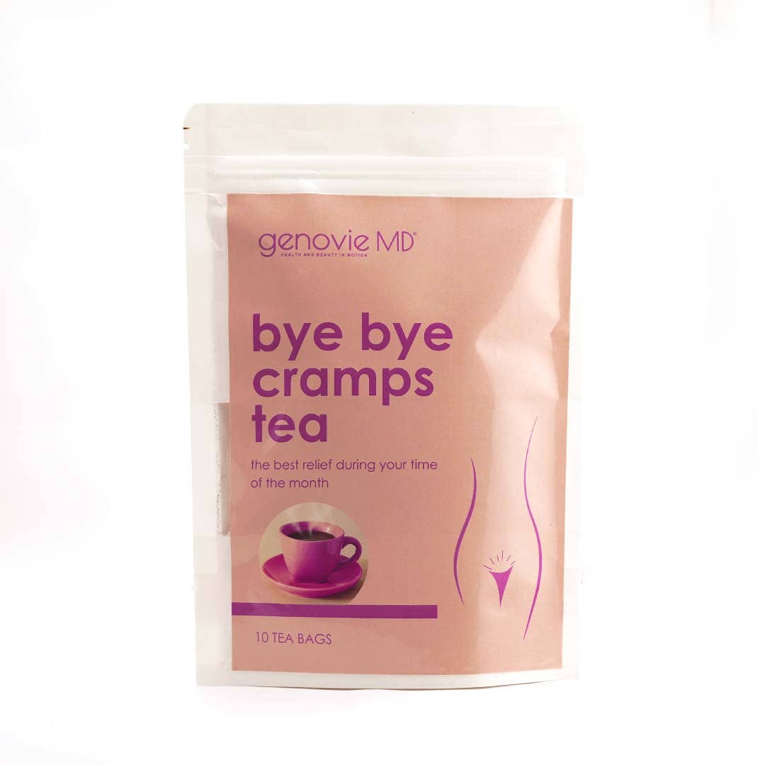 GenovieMD - Venta al por mayor Tés saludables/desintoxicantes - Té Bye Bye Cramps, 10 bolsitas de té para aliviar el confort menstrual1