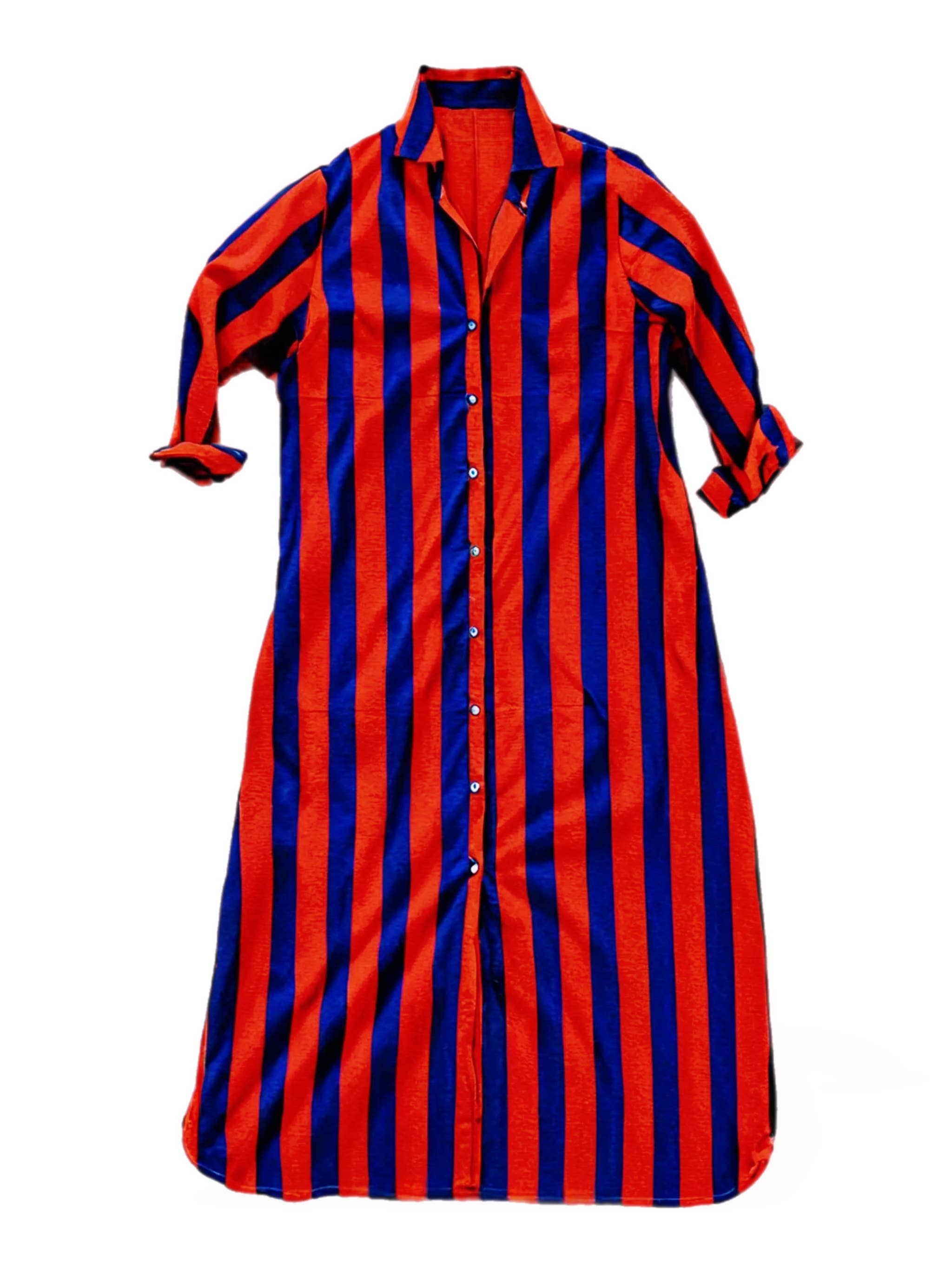 Cabana Club California - Wholesale Dress - Women's - Surf Stripe Shirt Dress0