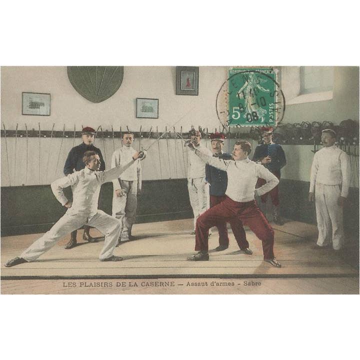 Found Image Press - Wholesale Sticker - Sticker OL-39 The Thrill of the Chase, Fencing