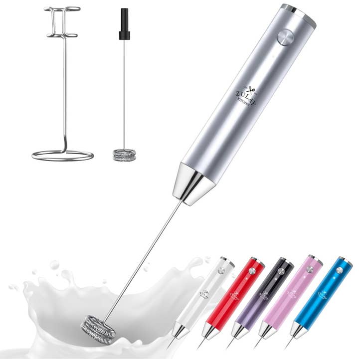 Zulay Kitchen - Wholesale Kitchen tool/gadget - Lux Rechargeable Milk Frother – 2-Speed Handheld, Waterproof12