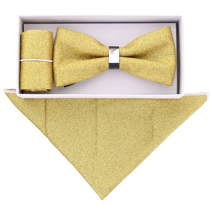 Dubal Brothers - Wholesale Bow Tie - Men's - VITTORIO FARINA Rhinestone Bowtie & Pocket Square by Classy Cufflinks14