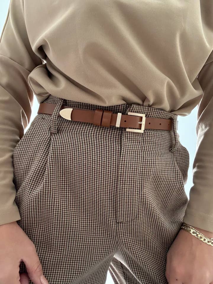 Thin Brown Belt, Women Belt, Thin Leather Belt, Waist Belt, for wholesale by Christina Christi