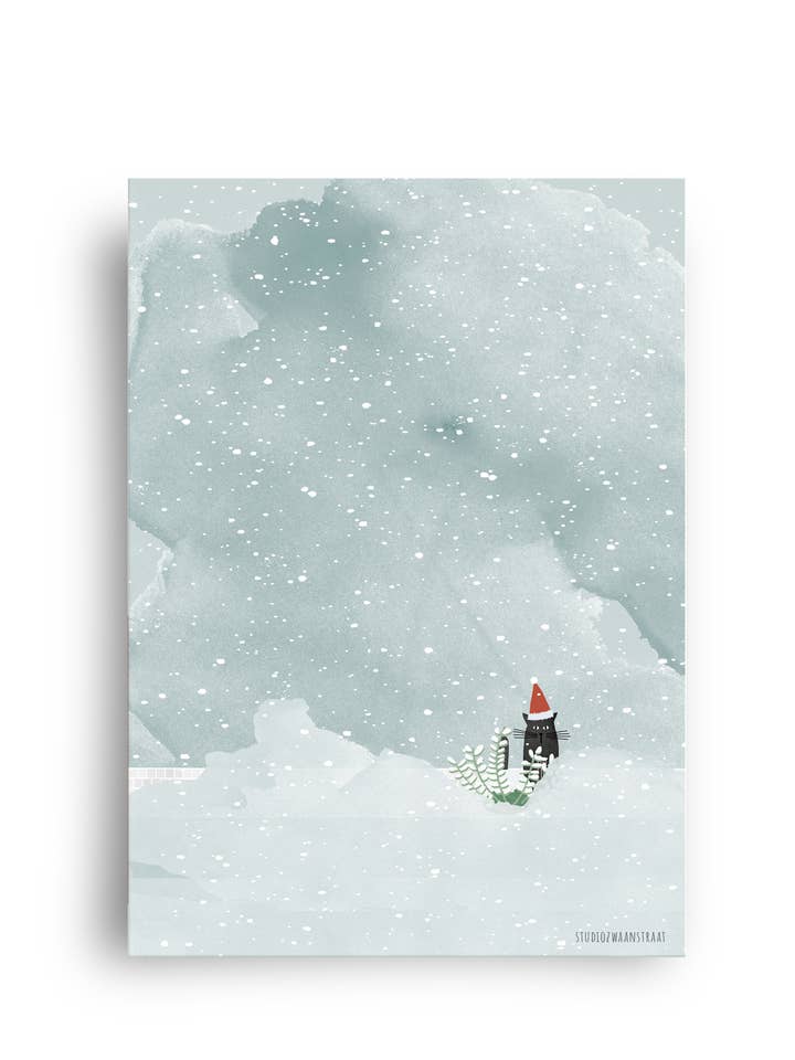 carte postale - série Noël - « Noël avec Joosje » pour la vente par STUDIOZWAANSTRAAT