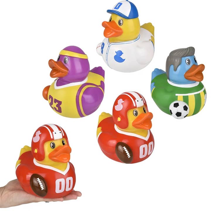 Sports Themed Rubber Duckies Kids Toy - Assorted for wholesale by Pagdee Kids Juniors