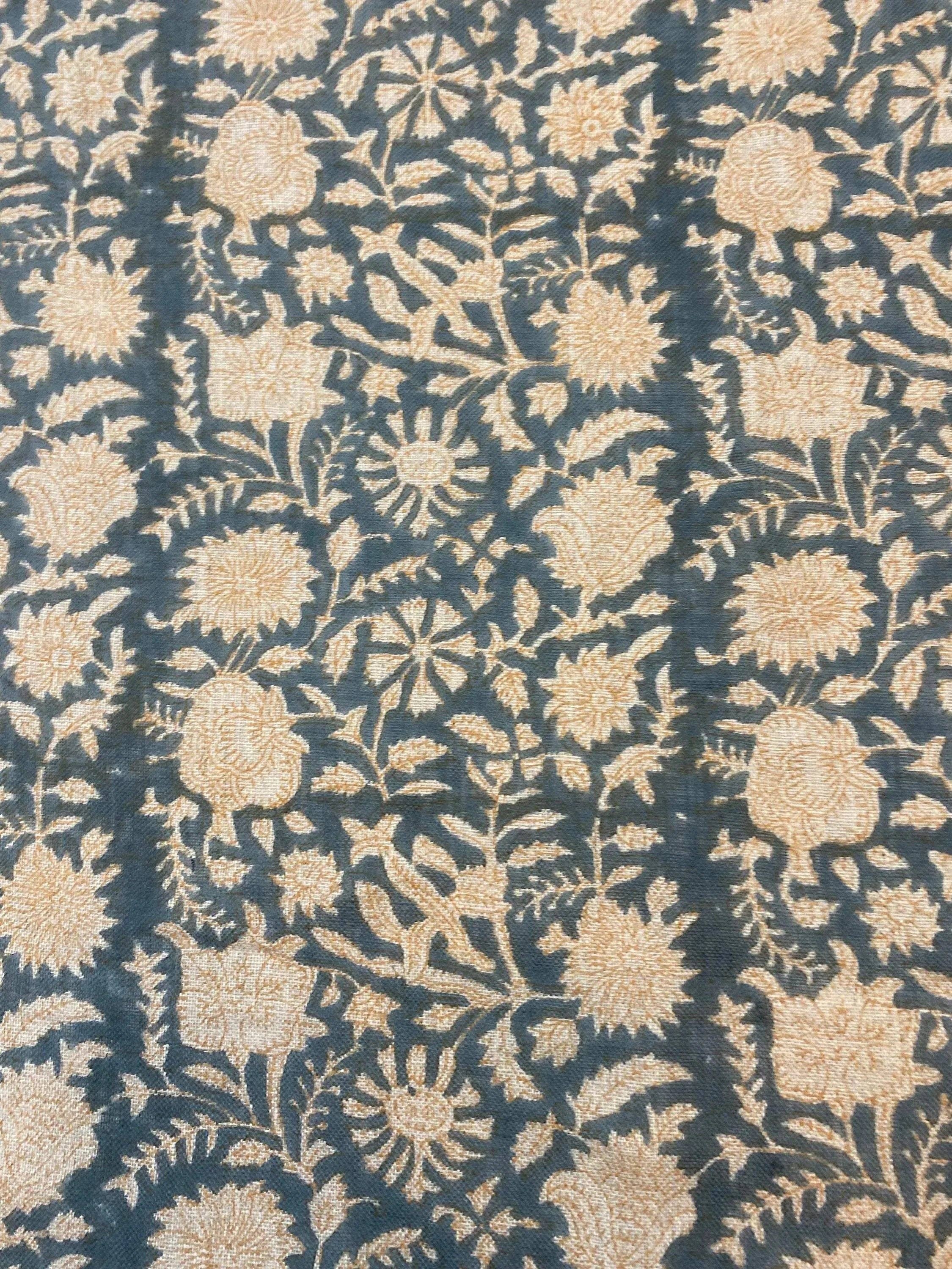 Thread To Form - Wholesale Fabric - Bradley Hand Block Printed Linen Upholstery Fabric13