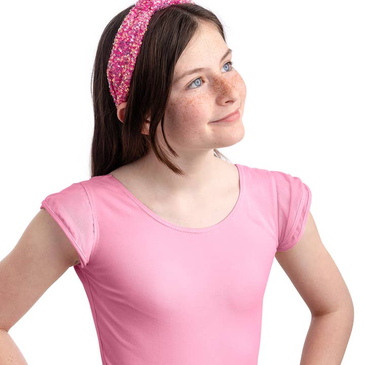 Mavi Bandz - Wholesale Fashion Headband - Kids - Hot Pink Sequin Glinda Sparkle Girls Knot Fashion Headband