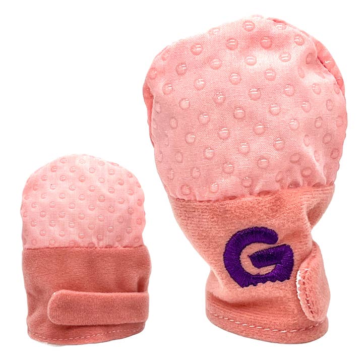 Gummee Mitts Anti scratch Teething Mittens 0 - 3 Months Pink for wholesale by Gummee