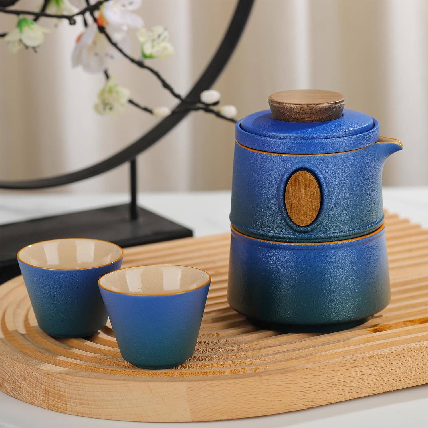 VIGOR - Wholesale Tea Set - Portable Outdoor Ceramic Teapot Set Travel-friendly Porcelai11