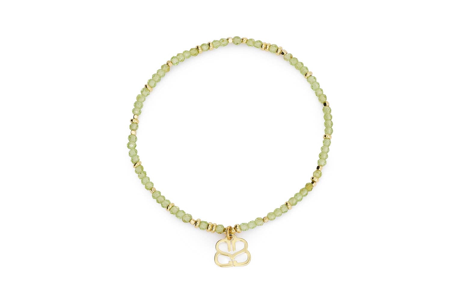 Boho Betty – wholesale Berlockarmband – Dash Gold & Peridot Pärlarmband med Berlocker0