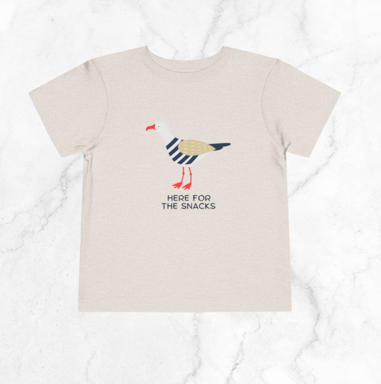 Grace + Bo – wholesale Screen-printed t-shirt – Kids – Here for the Snacks Toddler Tee 1
