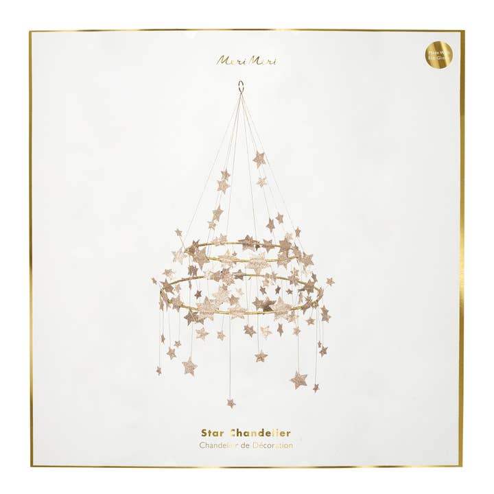 Meri Meri – wholesale Chandelier/hanging light – Gold Sparkle Star Chandelier4