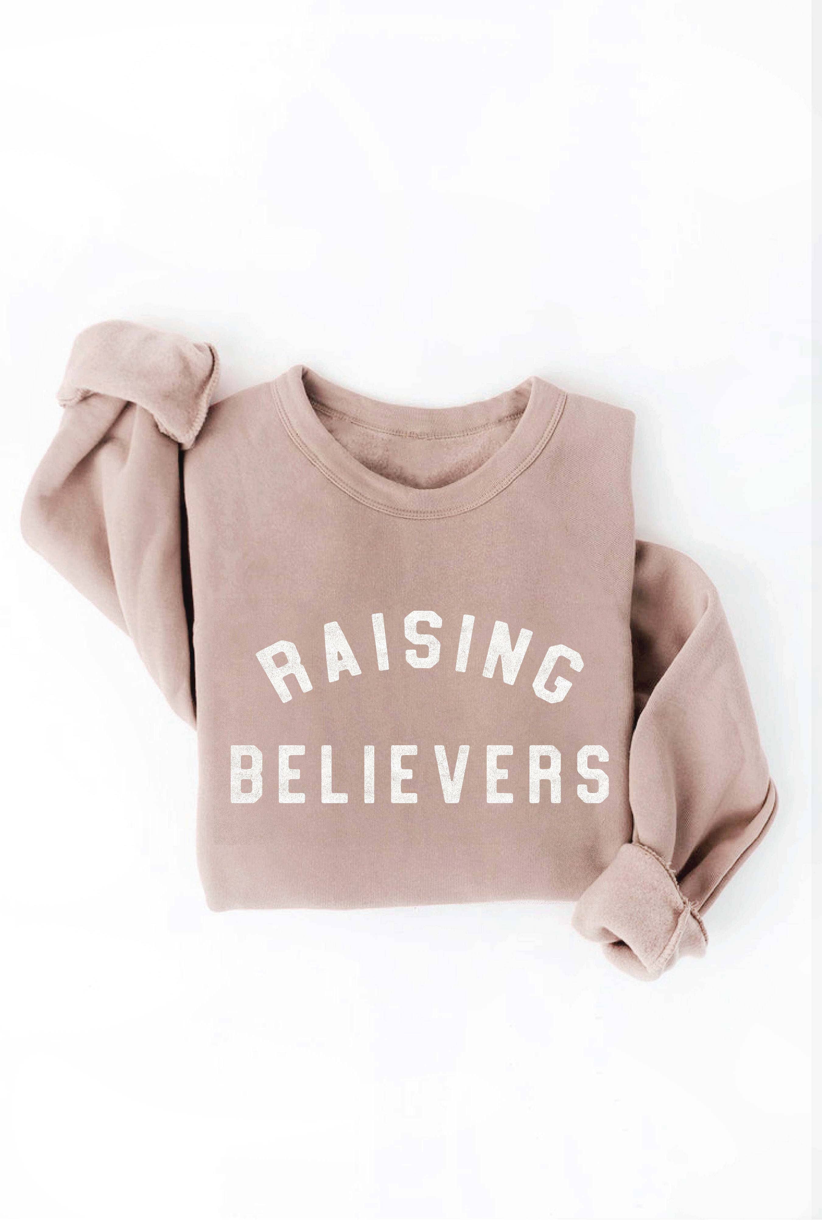 OAT COLLECTIVE - Wholesale Graphic Sweatshirt - Women's - RAISING BELIEVERS Graphic Sweatshirt - Fleece Pullover3