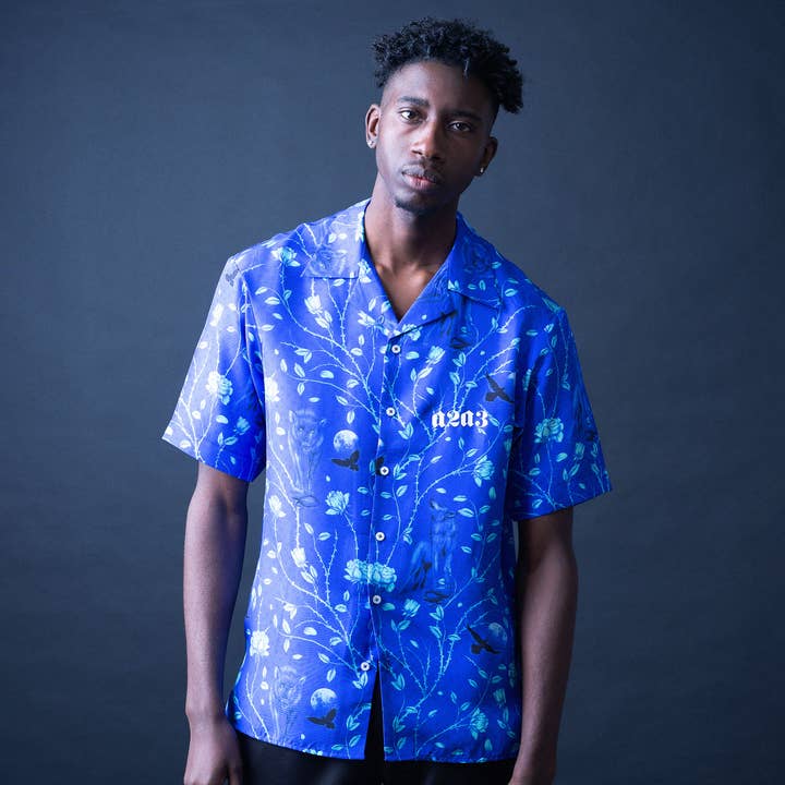 Wolf Moon Shirt (Midnight Blue) for wholesale by a2a3