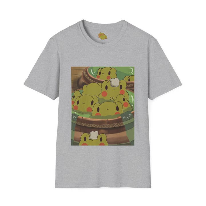 bath frog - Unisex Softstyle T-Shirt for wholesale by froggiebums