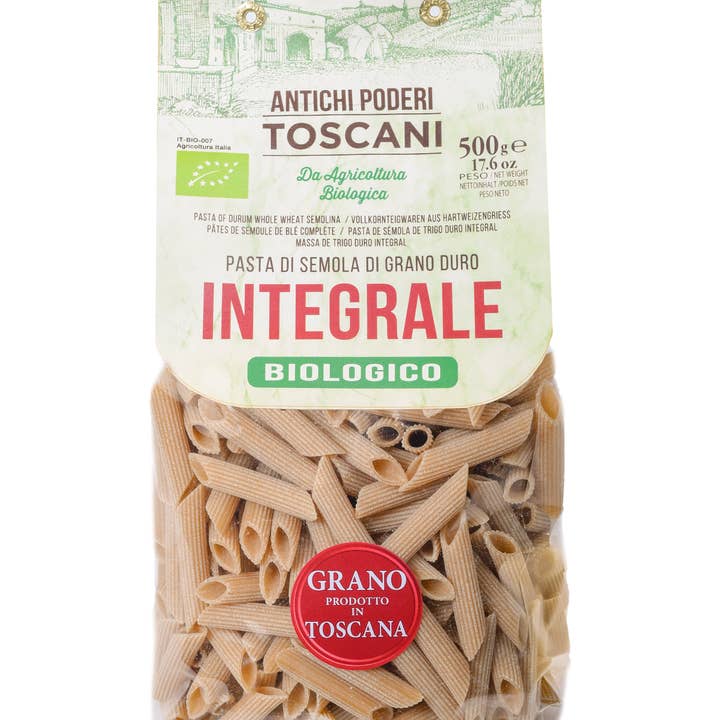 Antichi Poderi Toscani Organic Whole Wheat Penne Pasta 17.6oz/500g for wholesale by Enjoy Better Coffee & Tea