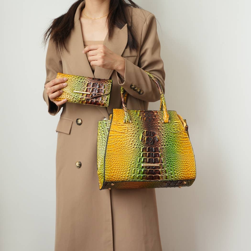 MKF Collection – Sacola - Mulher por atacado – MKF Miriam Tote Saco Mulher com Carteira Croc em relevo Casual10