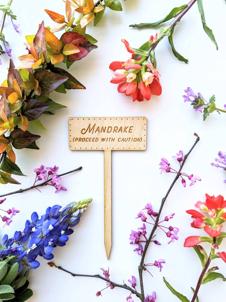 Mandrake (Proceed With Caution) Magical Garden Marker for wholesale by Emberglow Gaming