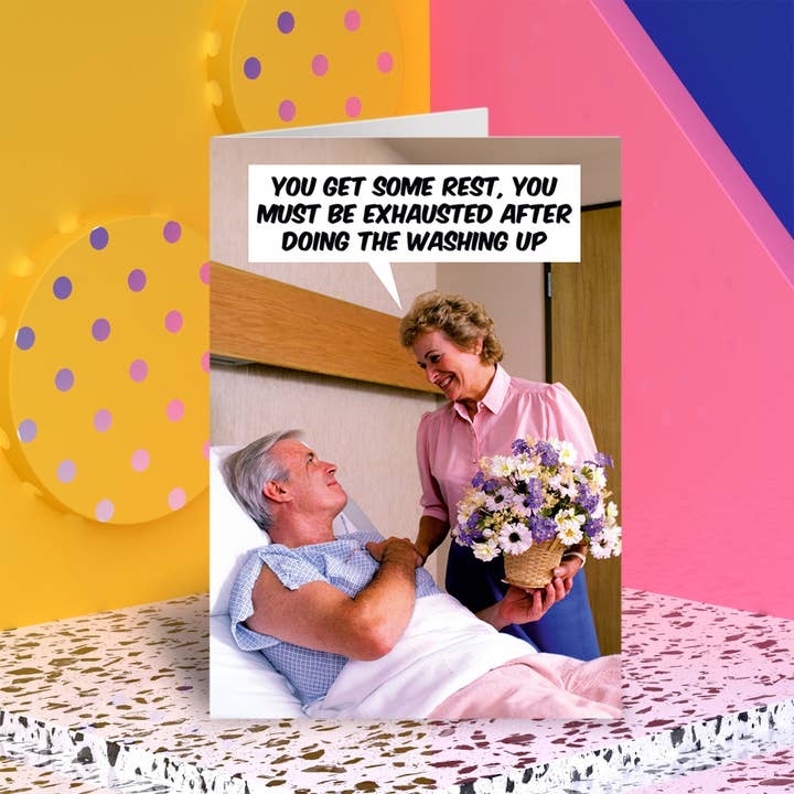 Dean Morris Cards - Wholesale Verjaardagskaartje - Uitgeput na de afwas Wenskaart3