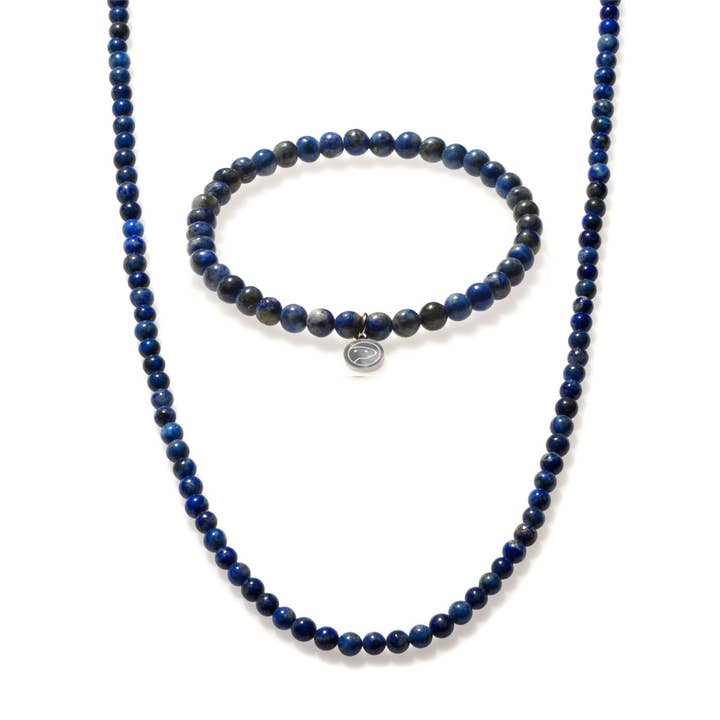 Duo Mini en Perles de Lapis-Lazuli pour la vente par Otter Spirit