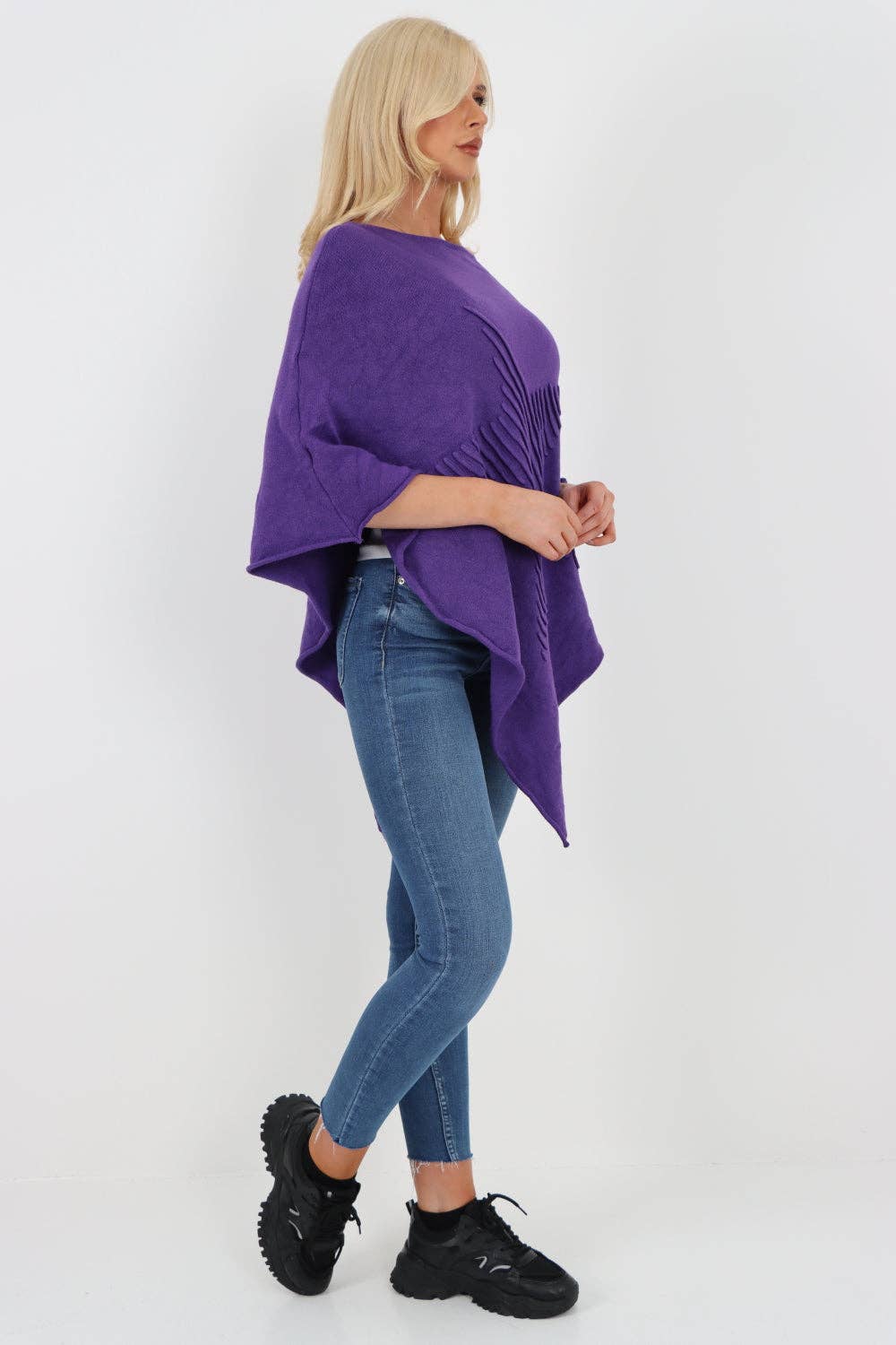 Miss Bold – wholesale Poncho – Women's – Italian Knitted Lagenlook Star Poncho57