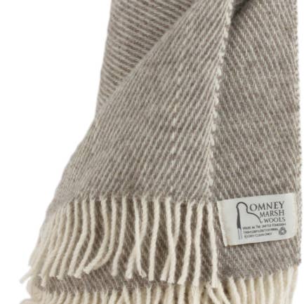 Marsh Fern Traditional Throw for wholesale by Romney Marsh Wools