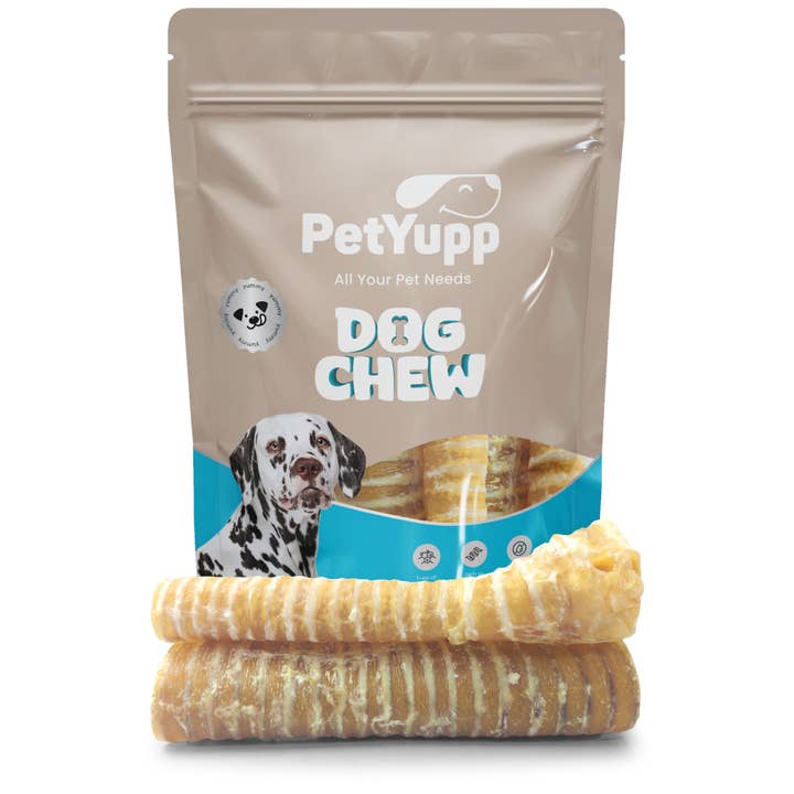 PetYupp - Wholesale Pet Treats - Dog - 100% Natural Water Buffalo Trachea Dog Chew - 6 Inch - 6 Count