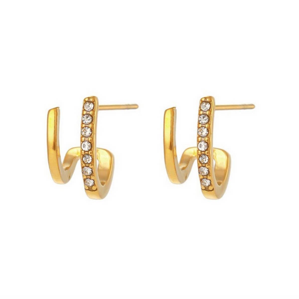 ACCITY - Wholesale Huggie Earrings - GEOMETRIC SIMPLE TEMPERAMENT EARRINGS_CWAJE17196