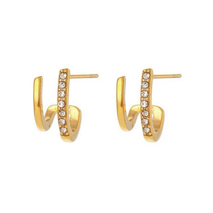 ACCITY - Wholesale Huggie Earrings - GEOMETRIC SIMPLE TEMPERAMENT EARRINGS_CWAJE17196