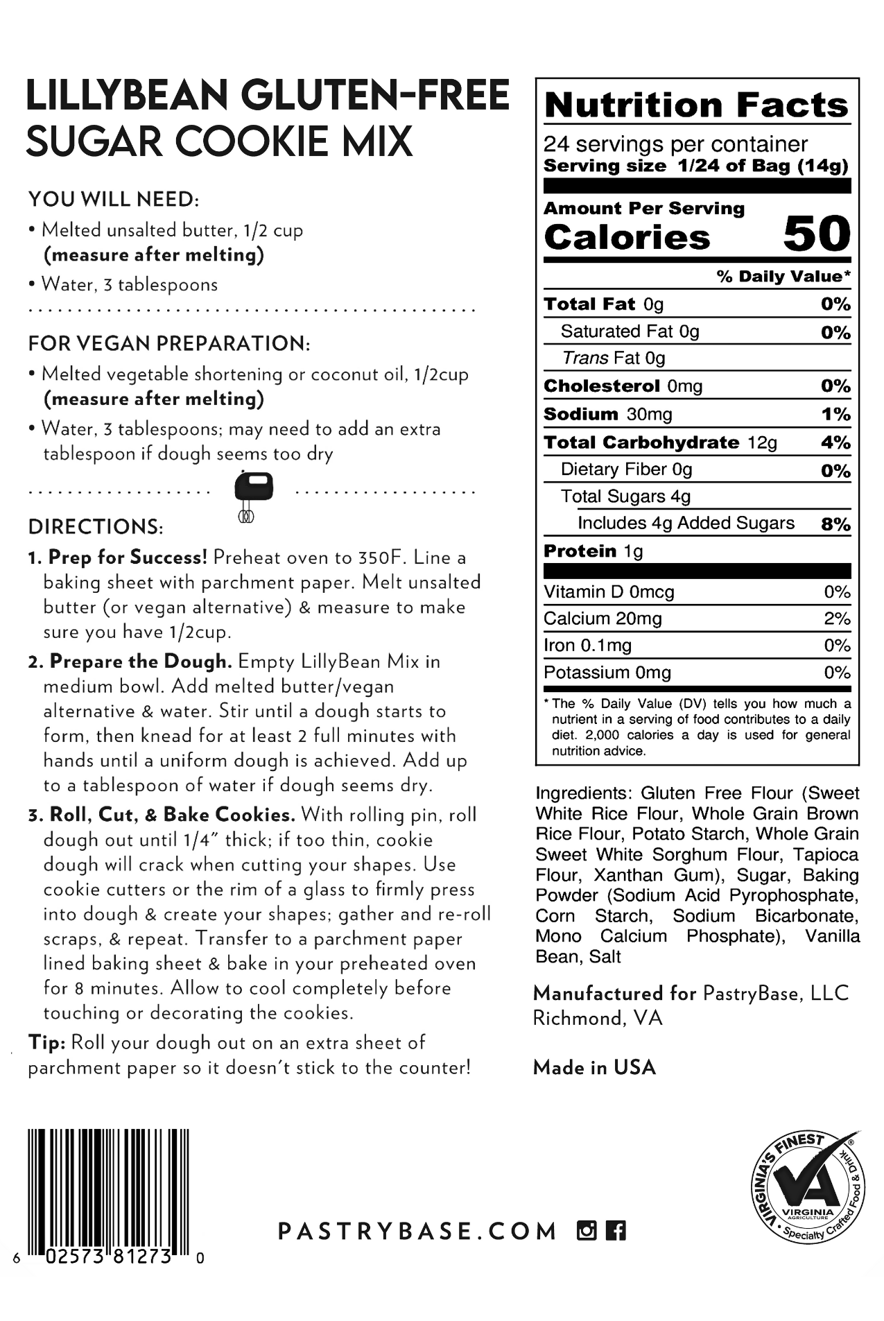 LillyBean Baking – Preparado de bolachas por atacado – Mistura para Bolachas de Açúcar (Sem Alérgenos)2