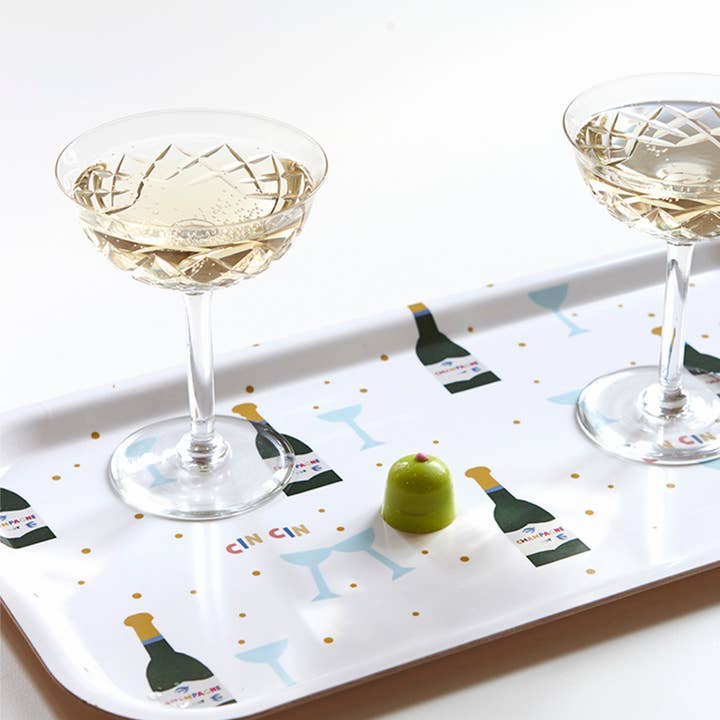 BLU KAT - Wholesale Serving Tray - CHAMPAGNE Serving Tray - 43 x 22 cm1