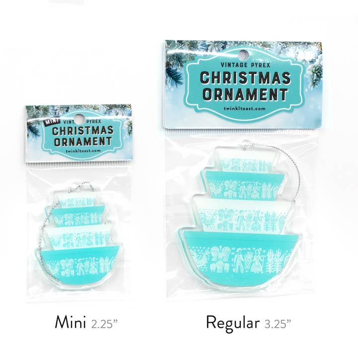 Twinkltoast - Wholesale Ornament - Mini Double-Sided Pyrex-Inspired Ornament – Retro Christmas4