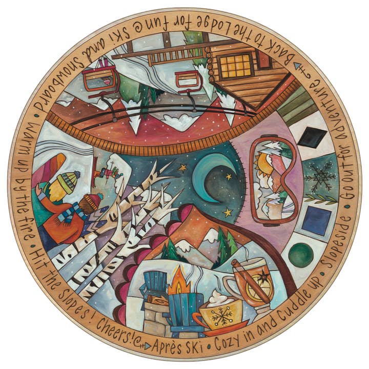 "First Tracks" Limited Edition Lazy Susan for wholesale by Sticks