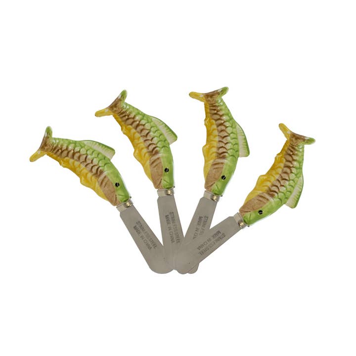 VENTE Ensemble de 4 tartineurs à fromage en forme de poisson pour la vente par Beachcombers