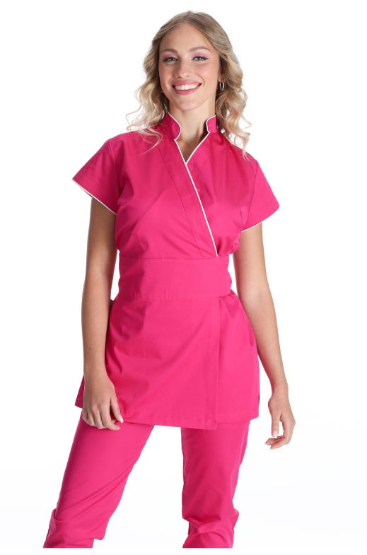 West Rose abbigliamento professionale - Wholesale Kimono - Women's - JASMINE FUCHSIA WORK KIMONO0