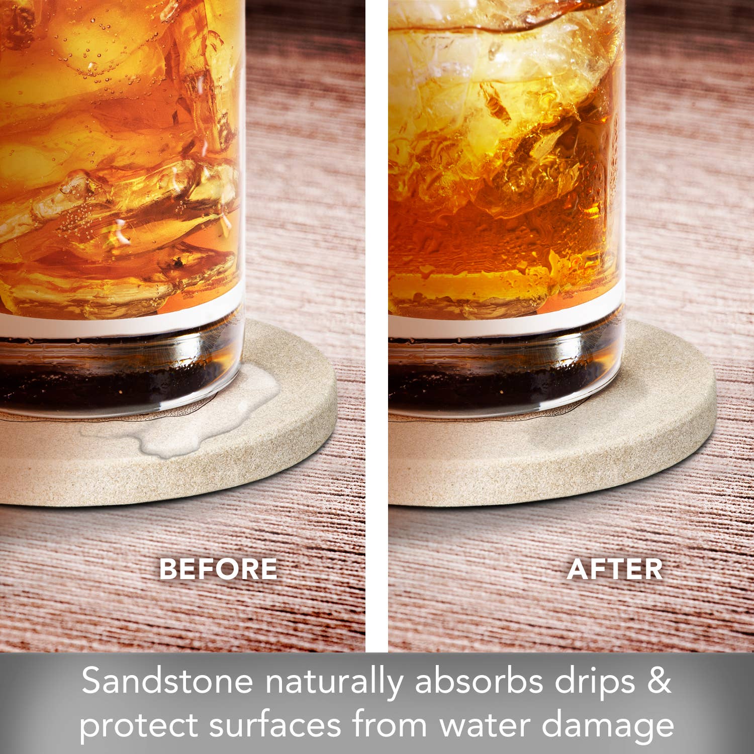 CounterArt/Highland Home/Thirstystone/CoasterStone - Wholesale Coasters - Thirstystone Sand Dollar Round Absorbent Sandstone Coasters5