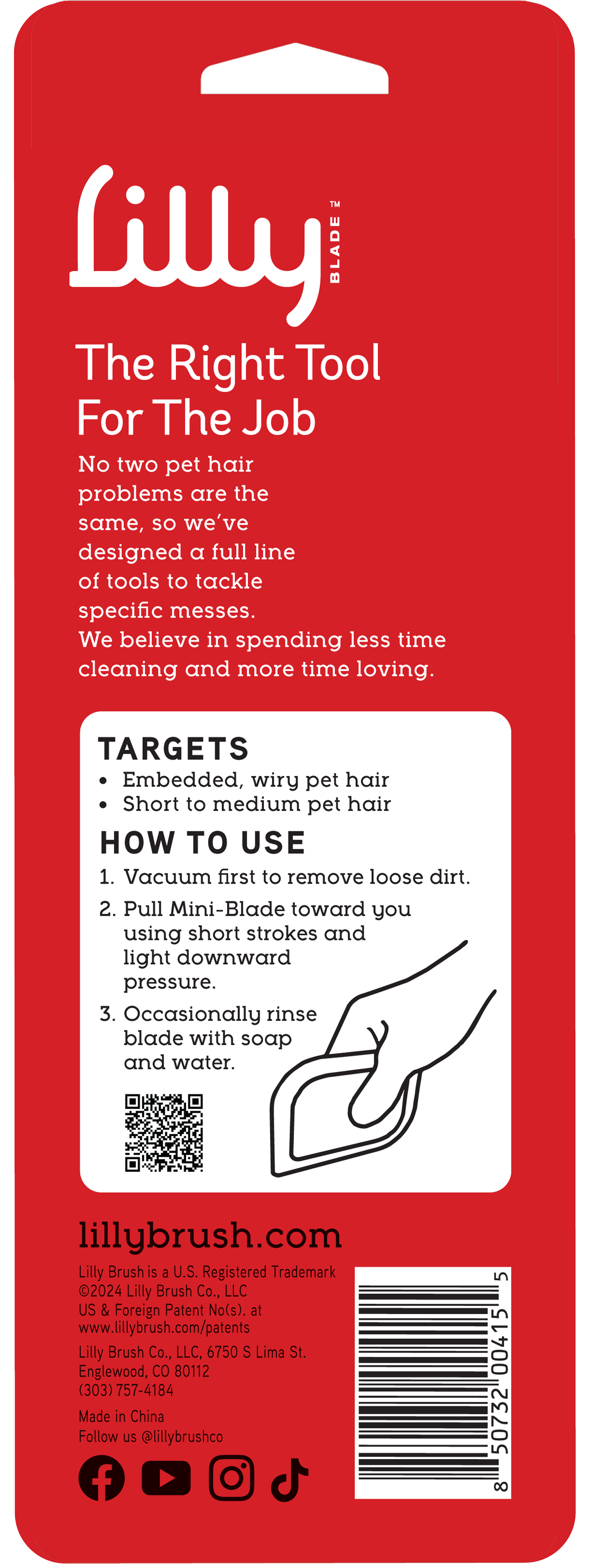 Lilly Brush - Wholesale Pet Grooming Tool - Dog - Mini Blade6